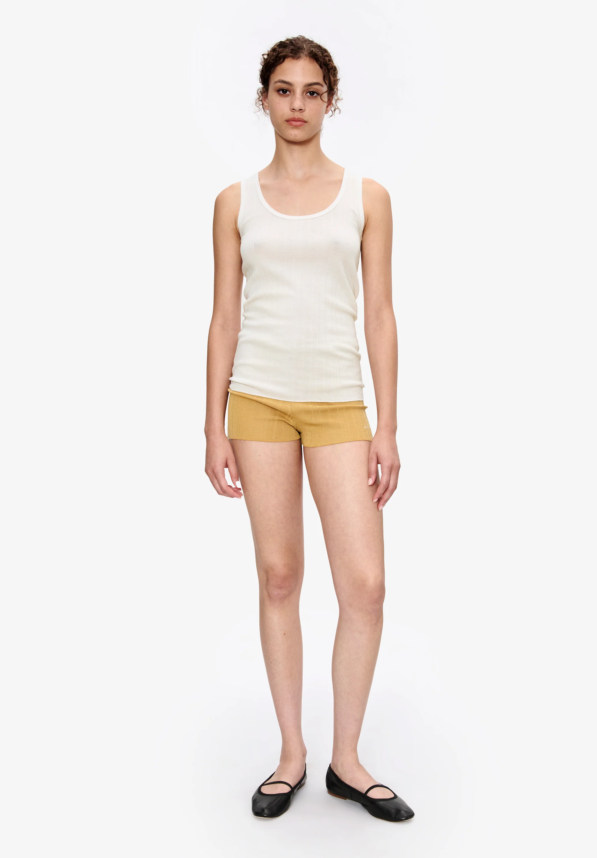 Fitted Lisle thread tank top - Image 4