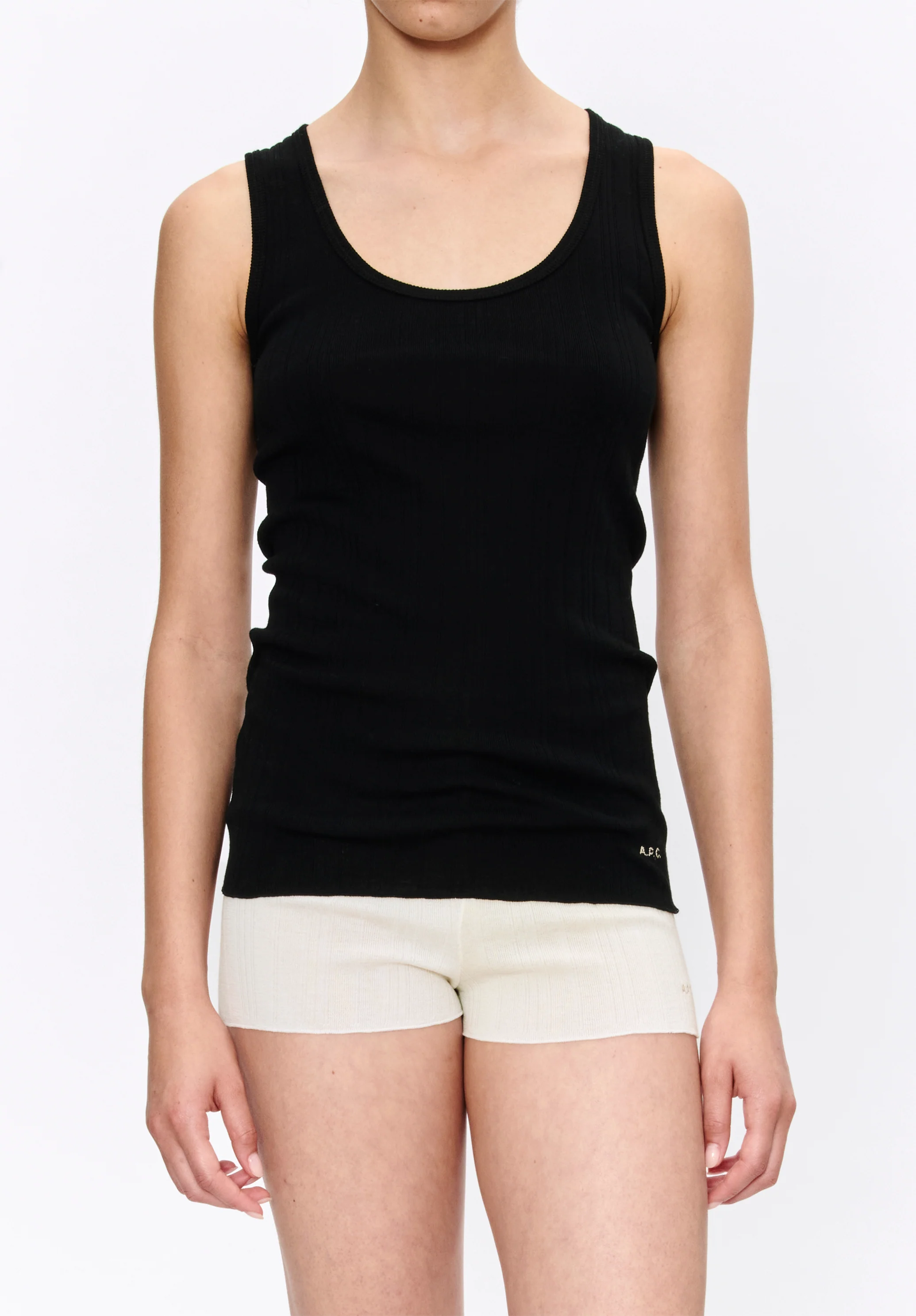 Fitted Lisle thread tank top - Image 4