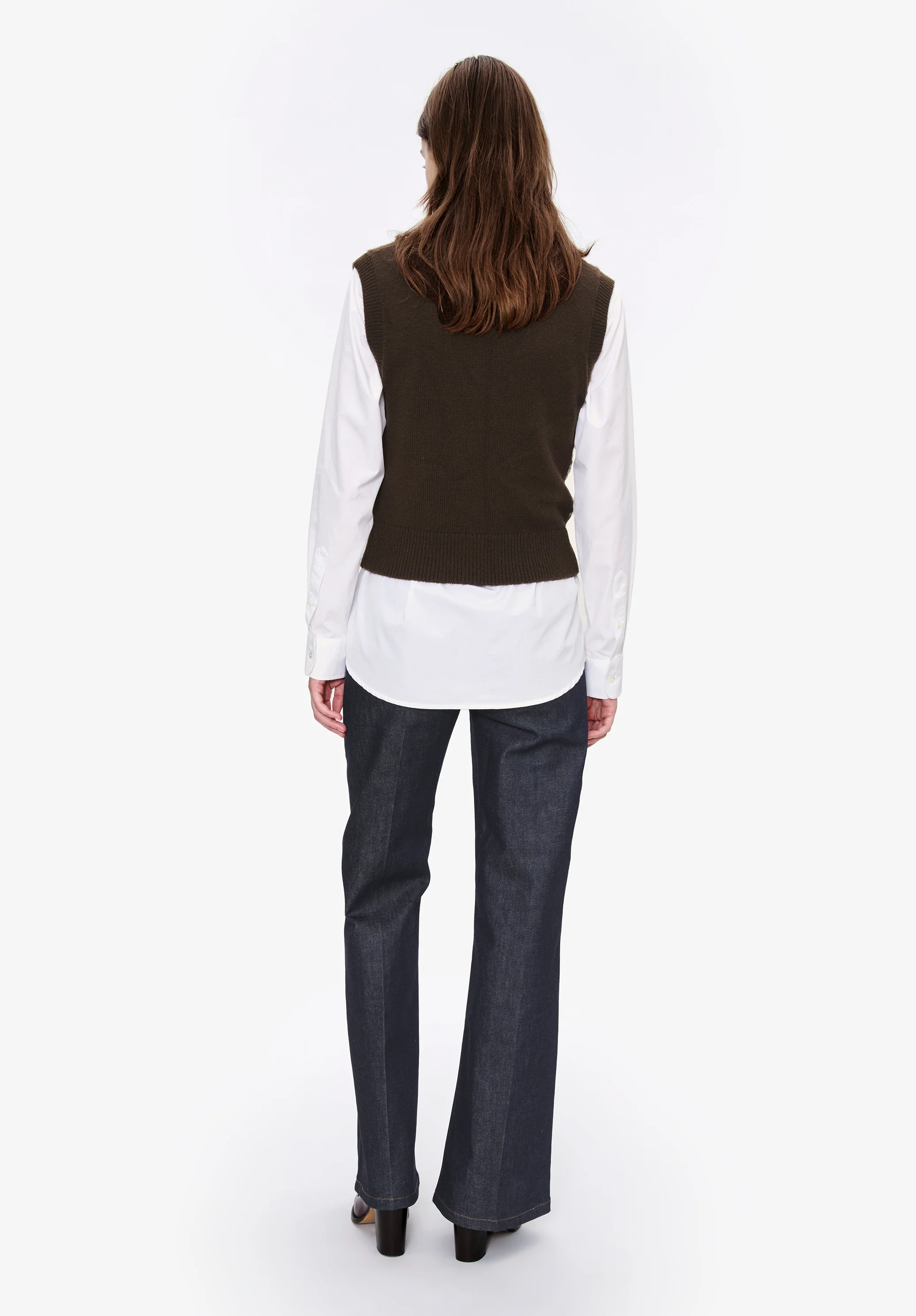 Jacquard sleeveless sweater - Image 3