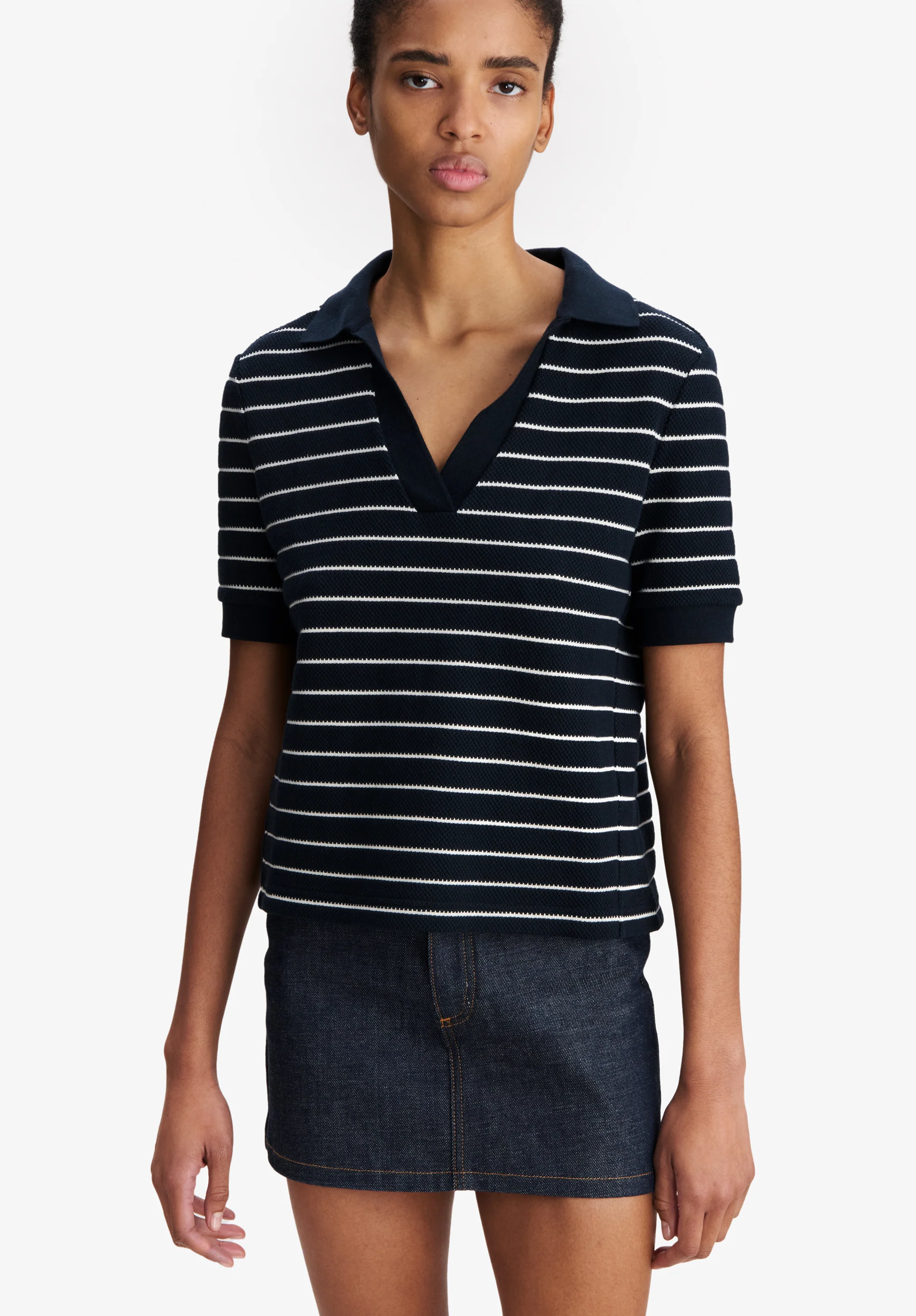 Livia Cropped Polo Shirt - Image 4