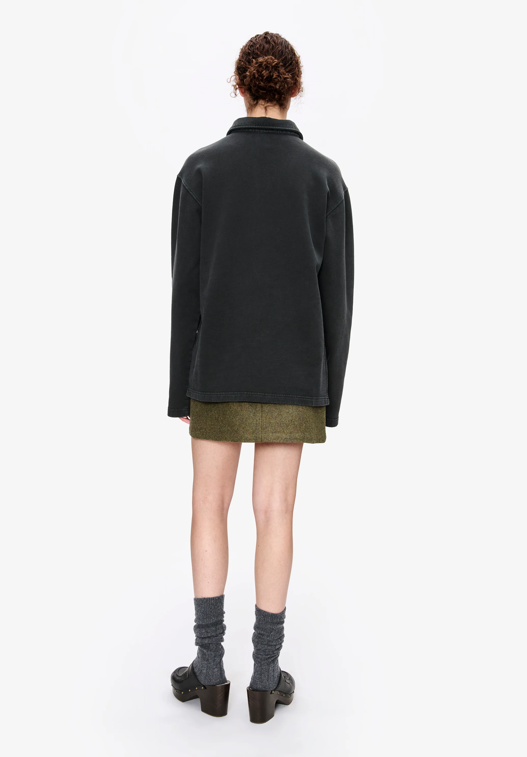 Long-sleeve unisex polo shirt (W) - Image 3