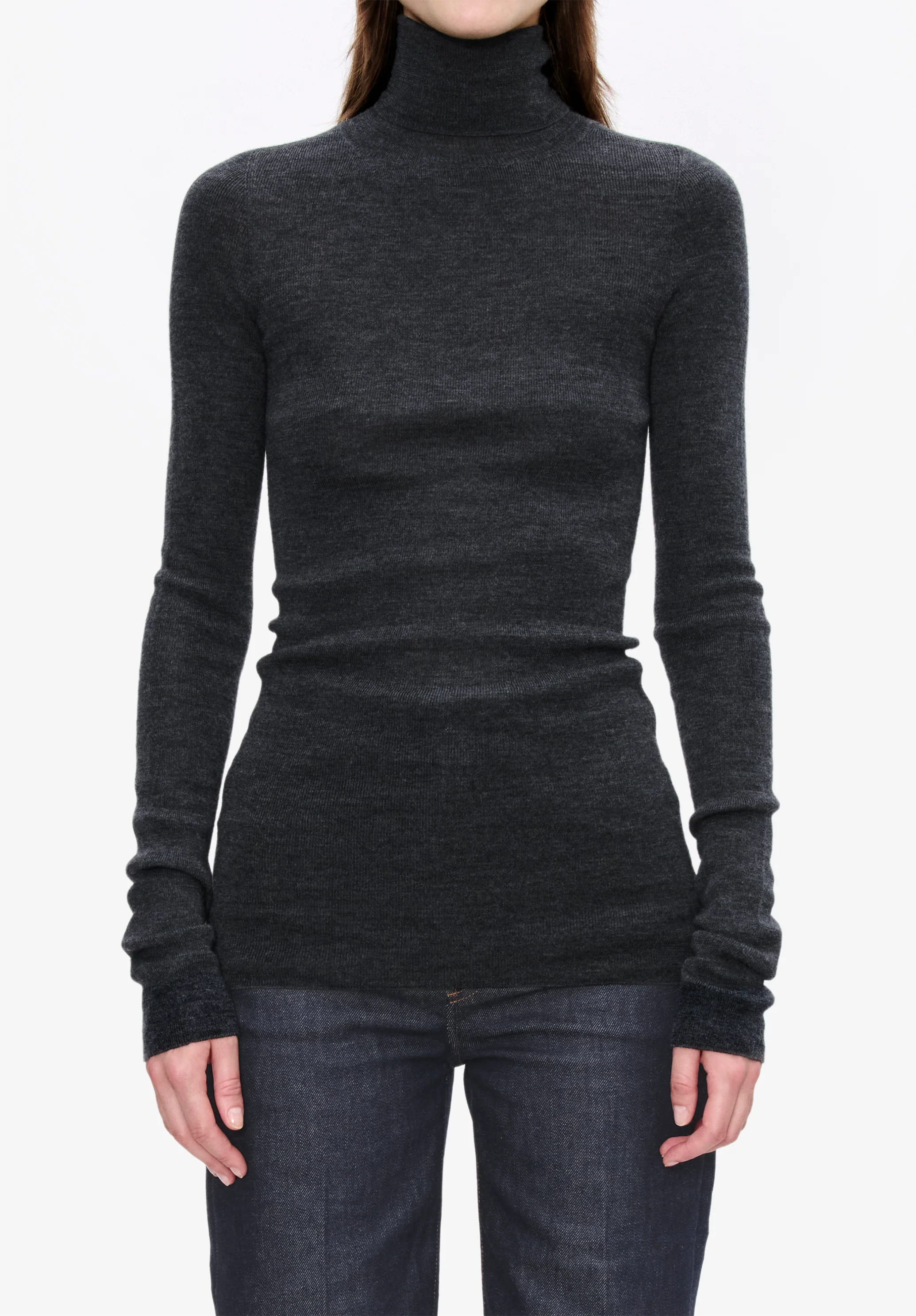 Narrow-rib turtleneck sweater - Image 4
