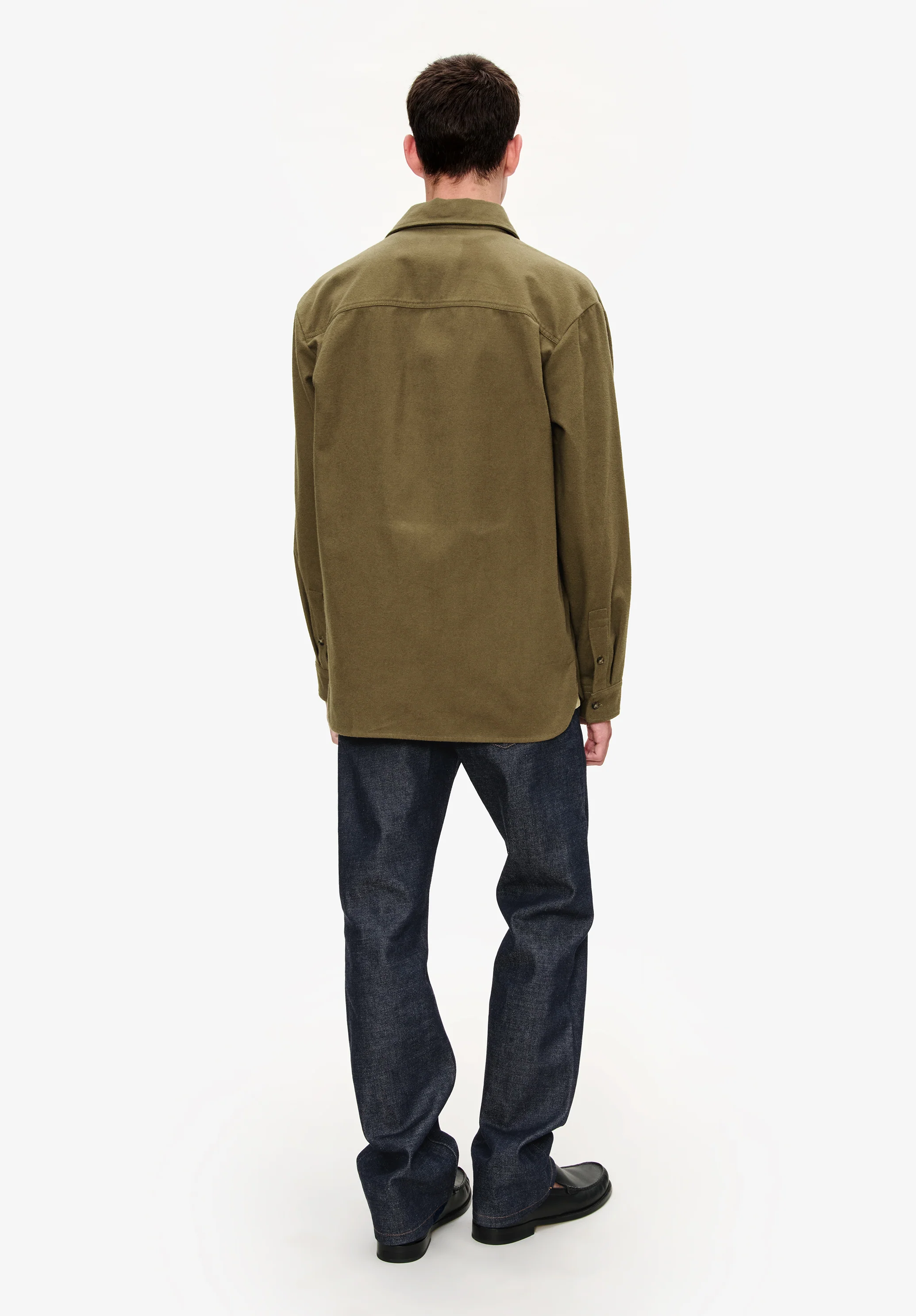 Solid-colour cotton overshirt - Image 3
