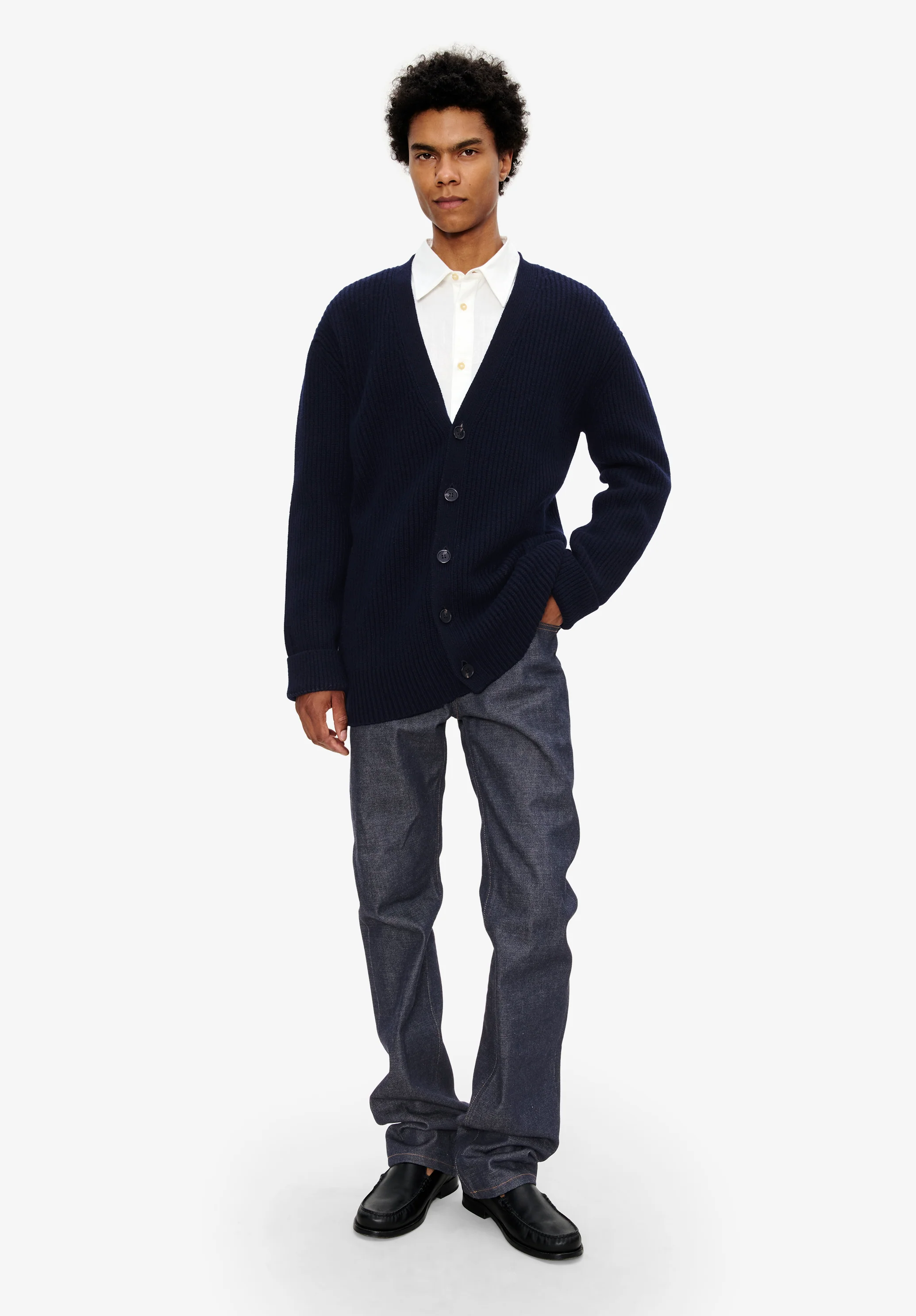 Wool-cashmere cardigan (M) - Image 2