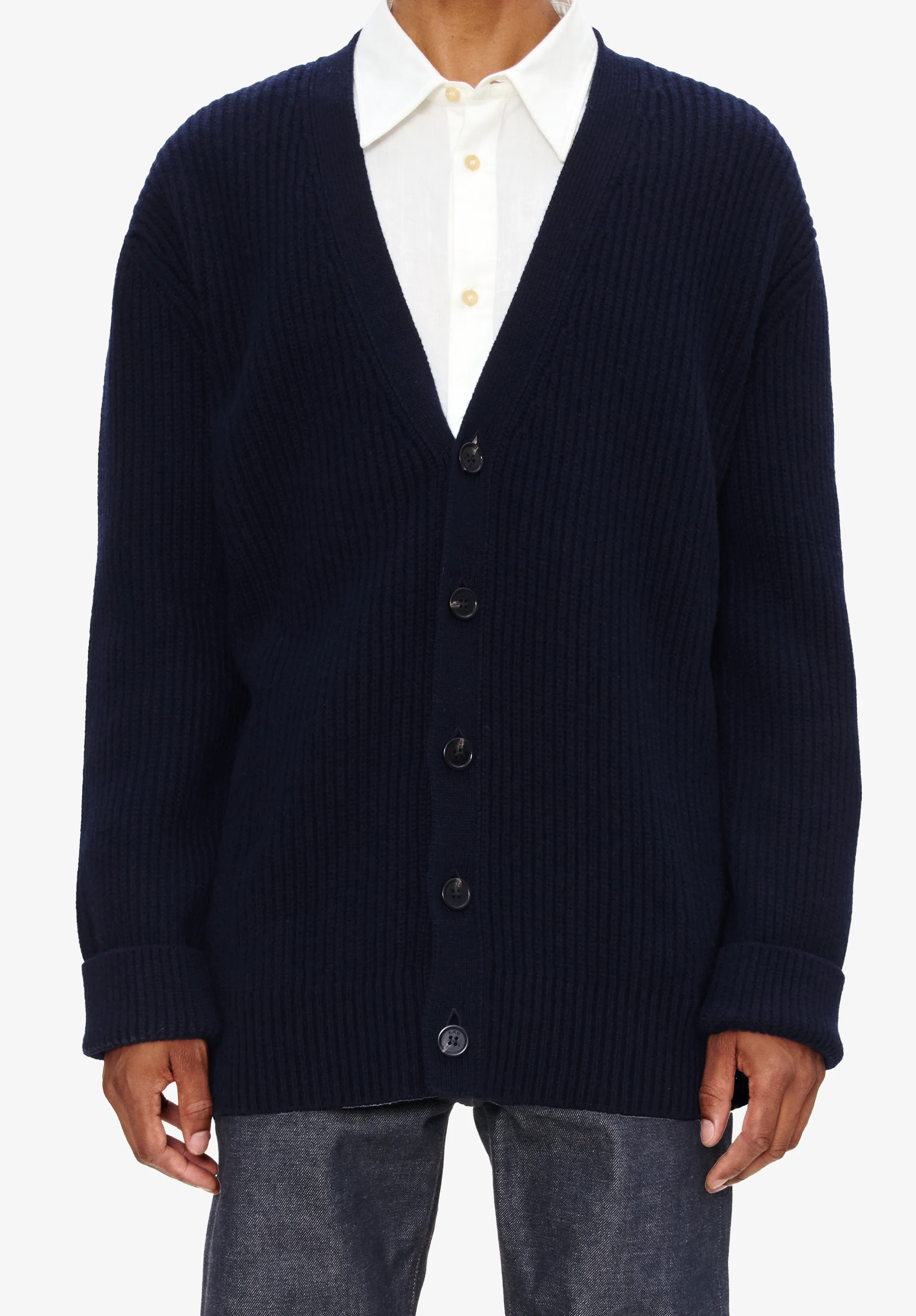 Wool-cashmere cardigan (M) - Image 4